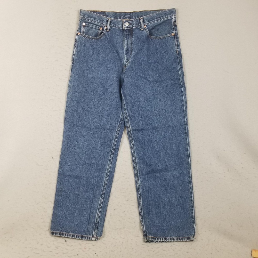 Levis 550 Relaxed Fit Jeans Mens 36x30 Blue Medium Wash Tapered Denim Pants